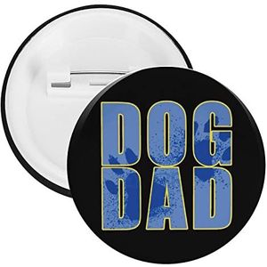 Hond Vader Ronde Knop Broche Pin Leuke Blik Badge Gift Kleding Accessoires Voor Mannen Vrouwen