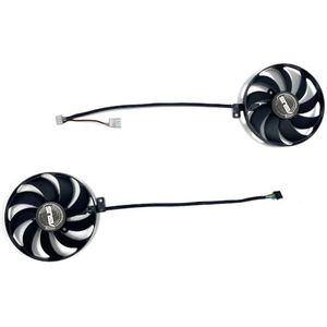 Koelventilator 90MM 4PIN T129215SU voor ASUS voor Dual RTX 2060 2070 2080 SUPER EVO Advanced grafische kaartventilatoren(BROWN)