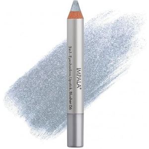 Impala jumbo potlood 3 in 1 - oogschaduw, lippenstift en blush kleur 06 Zilver licht