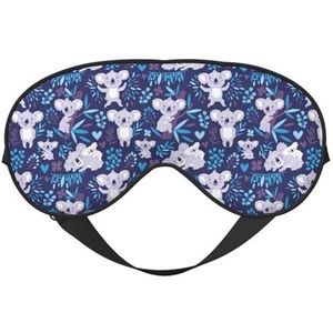 Mooie Koala Printing All-Occasion Sleep Eye Mask met dubbelzijdige verstelbare riem Perfect voor Shifts & Travel