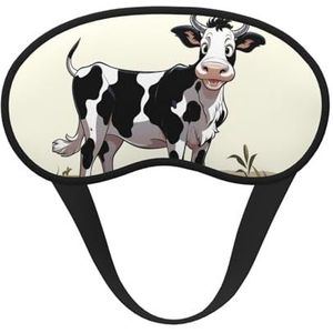 Wit en zwart koe slaapmasker voor mannen vrouwen verduisterende oogmaskers voor slaap, ontspannen, nul druk nachtblinddoek zachte ademende oogbedekking voor reizen, nachtwerk, dutje of kantoor