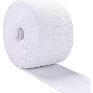 meter platte elastische band rubberen band voor het naaien van kleding broeken accessoires stretch riem kledingstuk doe-het-naaien stof breedte 3-60MM-wit-5