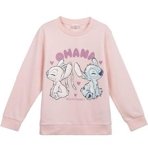 Disney Lilo en Stitch capuchontrui, voor kinderen en jongeren, coole trui, donkerblauw of roze, behaaglijk warm, maten 128-164 cm, roze, 116
