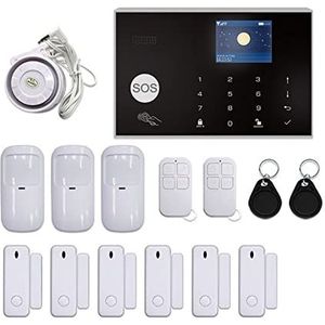 Huisbeveiligingssysteem, G30 Tuya GSM Home Security Alarmsysteem 433 MHz Draadloze Inbraakalarm Kit Werkt Met APP Afstandsbediening(YK-002-GSM-G30-E)