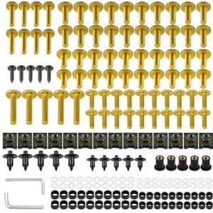 Bouten Schroef 195Stenen M5 M6 Schroeven Motorfiets Bouten Schroeven Eerlijke Bout Voor YZF R1 R15 R25 R3 R6 R125 R15 R25(GOUD)