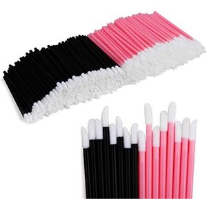 300 STKS Mascara Wands Lip Wands Set, 100 Stks Wimper Borstel/100 Stks Lip Brush/100 STKS, Make-up Tool Kit met Organizer Box