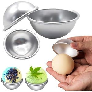 DXIA 6 stuks badbommvormen, aluminium bath bom, taartvormen, zelfgemaakte badbommen en knutselen