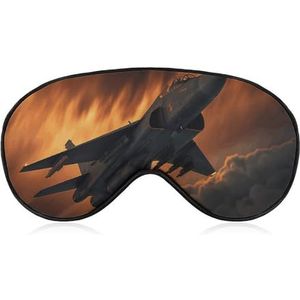 A Fighter Jet Blackout Sleep Eye Mask, geventileerde stof, verstelbare draagstijl, nul druk slaapmasker zachte huidvriendelijke oogschaduw voor vrouwen mannen