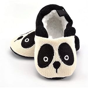 Kerst Schoenen Schattige kinderen slippers, peuter jongens, meisjes, gebreide schoenen, schattige cartoon antislip peuter slippers Kerst Elf Schoenen (Color : TXE060-Panda, Size : 0-6 Months)