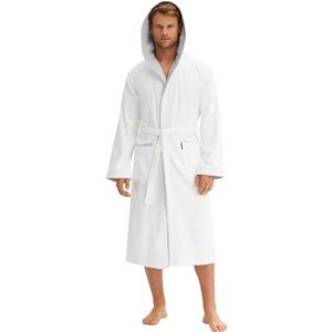 Morgenstern Badjas Heren I Velours I 100% Katoen I Capuchon I Lang Wit S