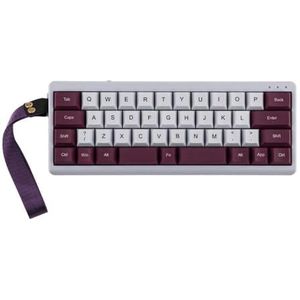 QPSJXN Ultra-Compact 40% Layout Hot Swappable Jacket gemonteerd op een pakking met Bluetooth bedraad type C en 24 g draadloos (paars)