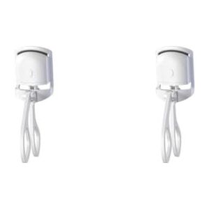 2 Set Draagbare Verwarmde Wimper Curler Type C Oplaadbare Snelle Verwarming Tool Mini Wit