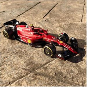 1:43 for Ferrari F1-75#55 Formula Racing Afgewerkte auto Miniatuur Voertuig Speelgoedauto Cadeau Modelauto Rood