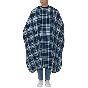 Salon Cape Stoffig Blauw Navy Plaid Kapper Schort Antistatische Haar Snijden Cape Vlekbestendige Kappers Jurk Voor Kapsel Kappers Kinderen