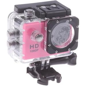 Full HD 1080P waterdichte actiecamera Mini draagbare DV-camcordervideo for buitensportduikcamera(Pink)