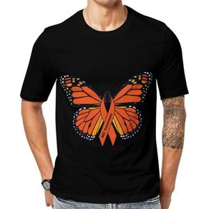 MS Multiple Sclerosis Awareness Butterfly Heren Korte Mouw Grafisch T-shirt Crewneck Print Casual Tee Tops 4XL