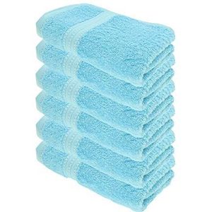 Julie Julsen® Bio handdoekenset, 6 handdoeken in 32 kleuren verkrijgbaar zacht en absorberend lichtblauw 50x100 cm