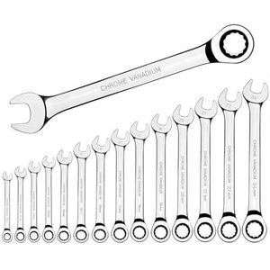 QEJBQKWU 8-24mm Fix Head Ratelsleutel 72-Tand Ratelsleutel Chroom Vanadium Staal 1 Stks (13mm)