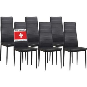 Albatros eetkamerstoelen MILANO, set van 6, zwart