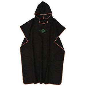 Keyohome Surfponcho van microvezel met capuchon voor volwassenen, sneldrogende stof voor dames en heren (zwart), Zwart
