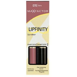Max Factor Lipfinity 70 Spicy, per stuk verpakt (2 x 2 ml)