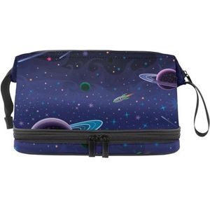 VAPOKF Doodle Crowd in zonnebril, make-uptas voor dames en meisjes, reistoilettas, make-up, handige opbergtas, organizer tas met borstelvak, Multi kleuren 11, 27x15x14 cm/10.6x5.9x5.5 in, Beauty Case