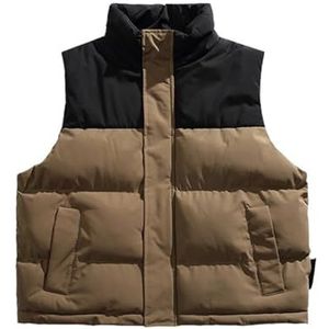 Winter Mouwloos Jas Lichtgewicht Puffervest For Heren, Opvouwbaar, Warm Gewatteerd, Mouwloos Bovenkleding Mouwloos Vest Warme(Multi-colored,XXL)