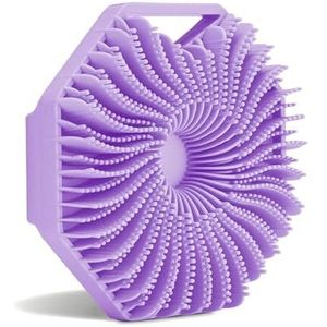 Sud Scrub® Antimicrobiële siliconen bodyscrubber, exfoliërende lichaamsscrubber voor de gevoelige huid, milieuvriendelijke douchescrubber voor lichaam, siliconen lichaamsborstel voor douchen, paars