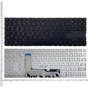 Verlicht Amerikaans laptoptoetsenbord voor HP voor OMEN 15-EN 16-C 16-N TPN-Q238 Q281 Q267 Engels(AMD NO Backlit Red)