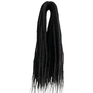 22"" Handgemaakte Synthetische Dubbele Dreadlocks Vlechten Godin Vlecht Haarbevestiging Zacht Kunstmatig(#1B_22INCH)