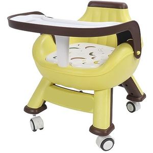 Squeak-voedingsstoel, Cartoonkussen Squeak-ergonomische Kinderstoel Multifunctionele Veiligheid Binnenshuis (Geel)
