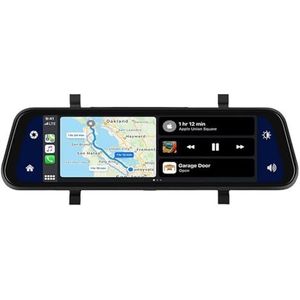 9.66inch Touch Car Dash DVR Camera 4K Spiegel Auto Navigator For Achter Dual Lens Video-opname Spraakbesturing Eenvoudig Te Installeren(Single Len)