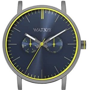 Watx&Co lors Sparkling Mens analoog quartz horloge met roestvrij stalen armband WXCA2712, Grijs, Quartz horloge