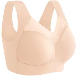 Posture Corrector Bra for Women, Push Up Wireless Bras, Sexy Push Up Wireless Bras (L,Beige)