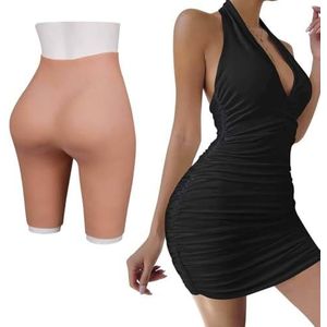 CRODRES Silicone billen slipje heup Enhancers billen shaper controle broekje gewatteerde Push Up Panty voor Cosplay,ivoor,One Size