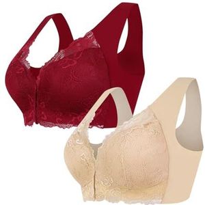 OwkHome Naadloze, Draadloze Push-up Bh For Dames, 2-pack - Plus-size, Volledige Dekking, Zachte Cups For Slaap En Dagelijks Gebruik, Geen Beugels, Comfort(6 Grey,2X-Large)