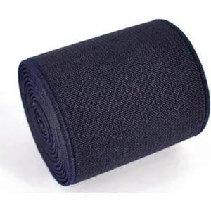 5 cm geïmporteerde rubberen band, kleur elastische band, dubbelzijdig en dik elastisch tape kleding naaiaccessoires - donker marineblauw