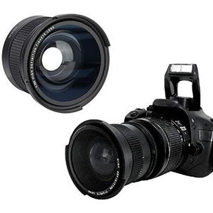 Fisheye-lens, 52 mm, universele 0,35 x groothoeklens met deksels voor/Nikon/Sony/voor Minolta/voor/Pentax SLR en digitale camera's