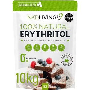 NKD Living 100% natuurlijke erythritol 10 kg - calorievrije calorieën suikervervanging (5 x 2 kg zakken)
