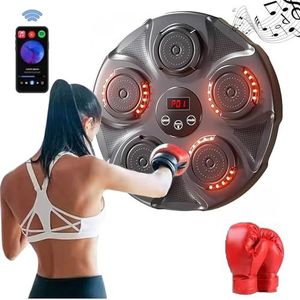 Electronic Boxing Trainer, Smart Music Boxing Machine for Kids and Adults, Wall Mounted Boxing Machine with Boxing Gloves, Home Gym Setup (Color : Style 2)