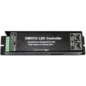 KanaAt 1 stuk/partij 3CH 4CH DC12-24V RGB RGBW DMX 512 Controller RGB RGBW LED DMX512 Decoder (Maat: 4x4A)