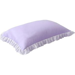 Kussenslopen Kussensloop Wasbaar Scheurbestendig Ademend Niet-vervagen Prinses Stijl Kant Trim Ruche Kussen Kussen Home Supply Kussenslopen (PURPLE)
