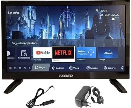 Smart TV - 19 inch - Full HD - Android - 12 V en 230 V - DVB-S2/C/T2/T voor Camper en Boten