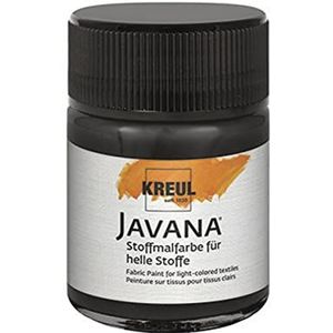 KREUL 91964 - Javana textielverf voor lichte en donkere stoffen, 50 ml glas lichtblauw, pasteus karakter, voor stempelen en sjabloneren, uitwasbaar na fixatie