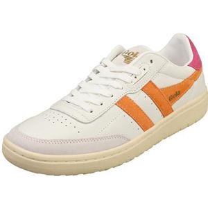 Gola Falcon Modieuze sneakers voor dames, Wit Oranje, 36 EU