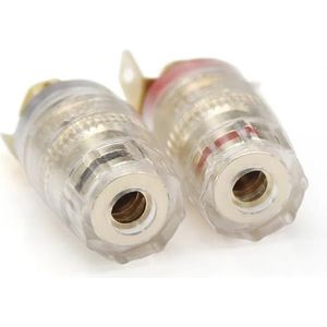 2/4 stks 32mm Vergulde Luidspreker Terminal Binding Post Versterker Connector Geschikt for 4mm Bananenstekker(1 Red 1 Black)