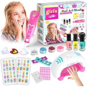 UCAMP - Nagelstudio Voor Kinderen - Nagellakset - Inclusief Nageldroger - Voor Meisjes Van 6-12 Jaar