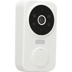 Slimme Wifi-deurbel, 2-weg Audio HD Nachtzicht Draadloze Videodeurbelcamera voor Huisbeveiliging, Oplaadbaar, Cloudopslag