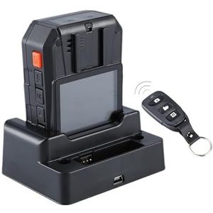 Mini-lichaamscamera, WA7-D Lichaam Gedragen Mini Camera 32G/64G Draagbare Camera DVR Video Recorder Afstandsbediening Politie Camera W/Charge Dock voor wetshandhaving, levering (Color : 32GB Without