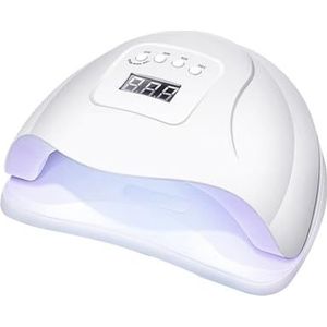 UV-nagellamp, Led Uv Nagel Lamp Nagel Droger Led Nagel Lamp Uv Lamp for Curing Alle Gel Nagellak Met Motion Sensing manicure Pedicure Salon Tool(White 72W)